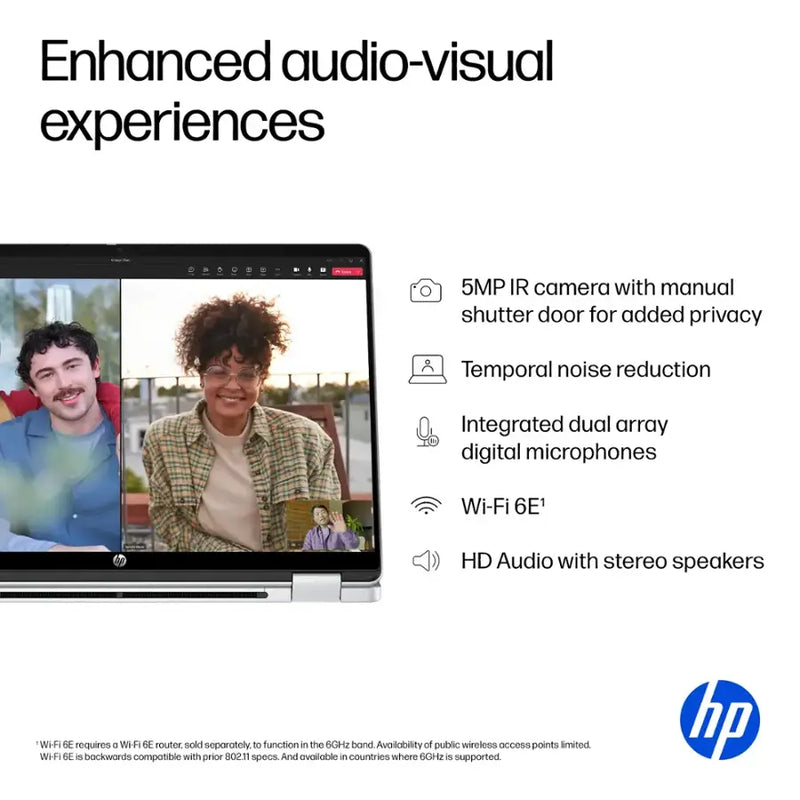 HP OmniBook 5 Flip 2-in-1 14" Intel Core 7 2K Touch-Screen Laptop (16GB RAM 512GB SSD) - FP0023DX