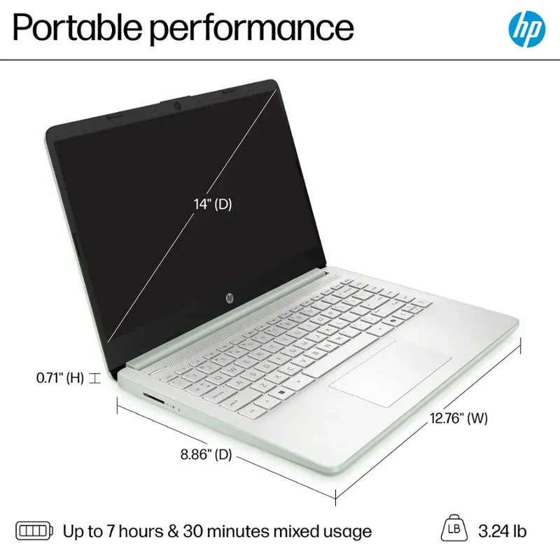HP-14" Intel N1500 Laptop (4GB RAM 128GB STORAGE) - DQ6013DX