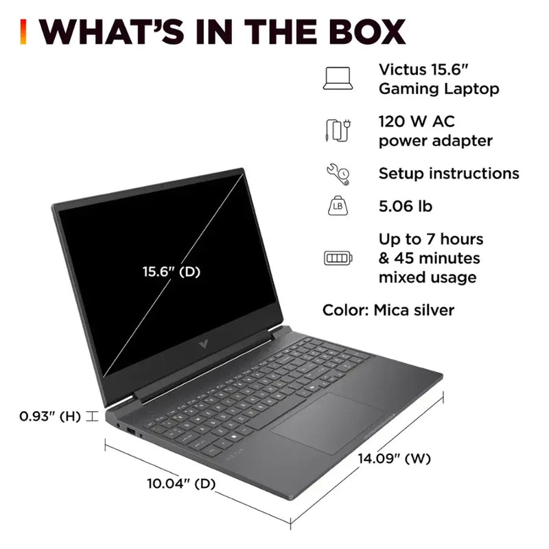 HP Victus 15.6" AMD Ryzen 7 144Hz Full HD Gaming Laptop (16GB RAM 512GB SSD - FB3093DX