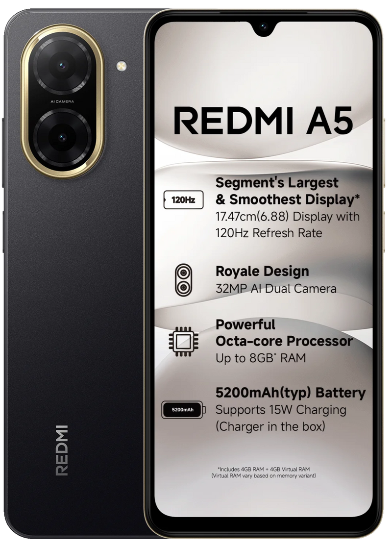 REDMI A5 (4GB RAM 128GB STORAGE)