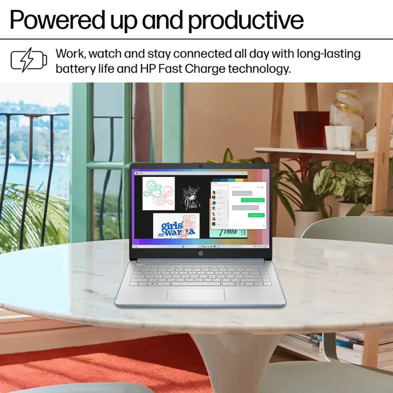 HP-14" Intel N1500 Laptop (4GB RAM 128GB STORAGE) - DQ6012DX