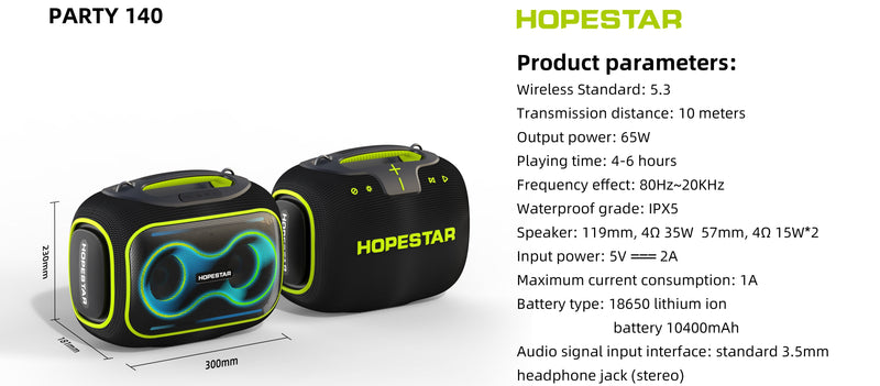 HOPESTAR PARTYBOX 140 SPEAKER