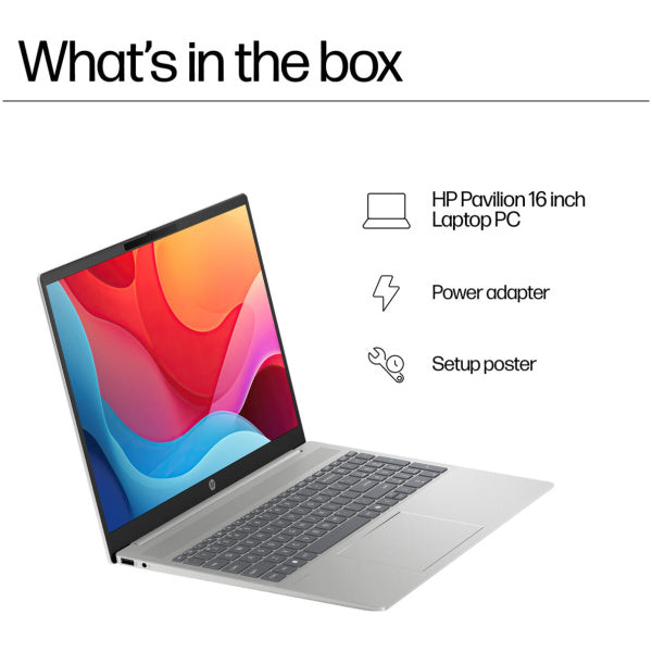 HP Pavilion 16" Ryzen 7 Laptop (8GB RAM 512GB SSD STORAGE) - AG0070