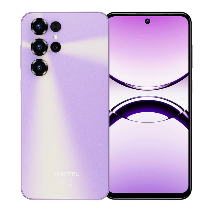OUKITEL C68 Simフリー スマホ 本体 6000mAh パープル OUKITEL C68 (4GB RAM 128GB STORAGE)