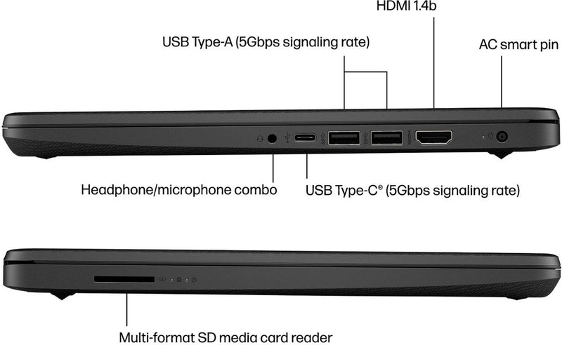 HP 14" Intel Celeron (4GB RAM 128GB eMMC) - DQ0762DX