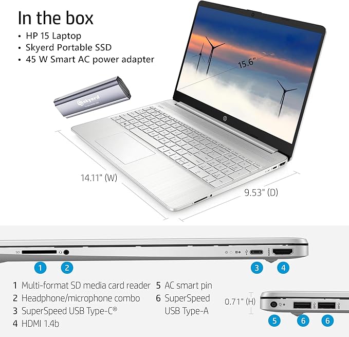 HP 15-DY2795WM 15.6" i5 (8GB RAM 256GB STORAGE)