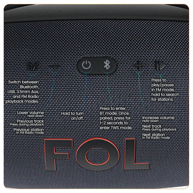 FOL R207L WIRELESS SPEAKER