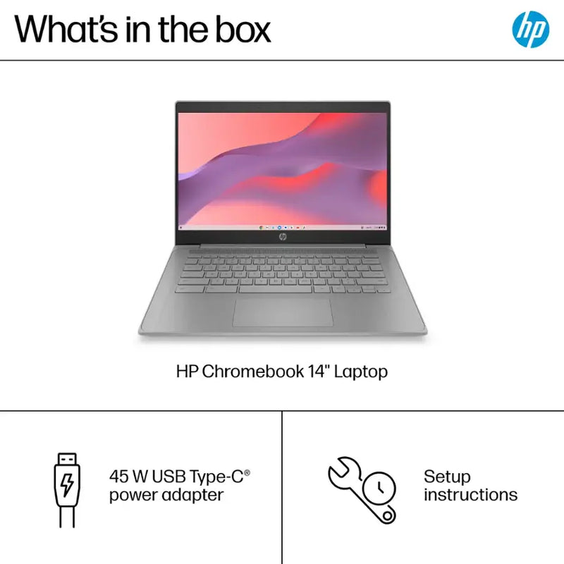HP 14" Chromebook Intel Celeron Laptop (4GB RAM 64GB eMMC STORAGE) - NE1013DX