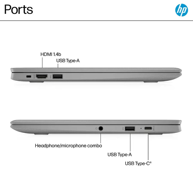 HP 14" Chromebook Intel Celeron Laptop (4GB RAM 64GB eMMC STORAGE) - NE1013DX