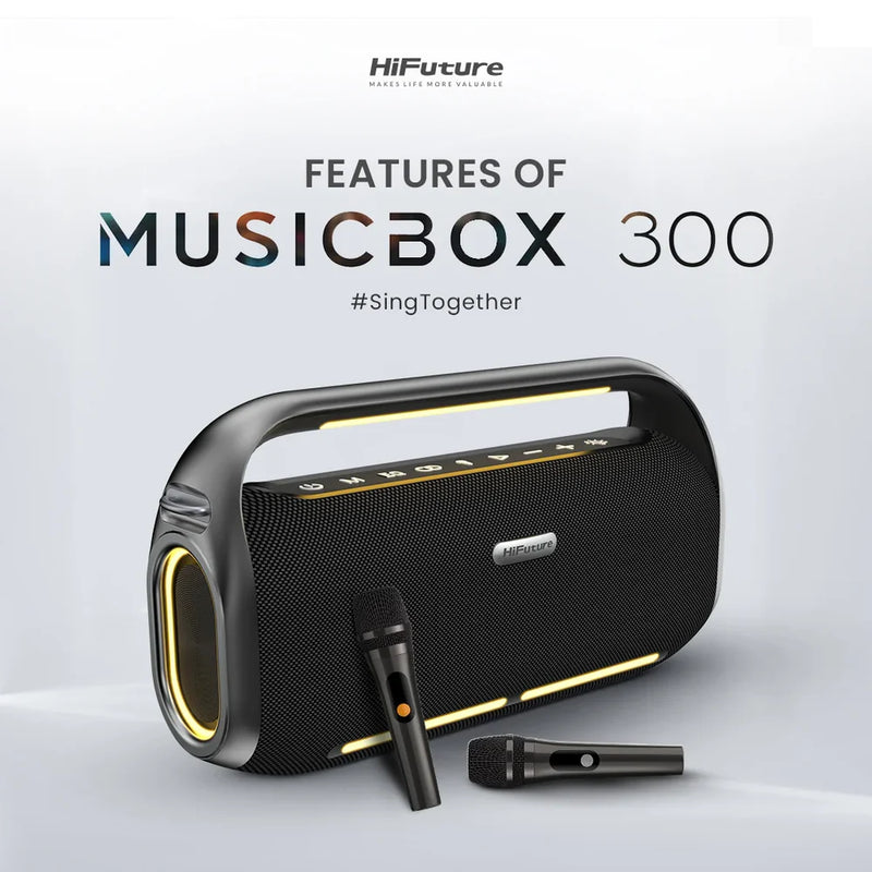 HiFuture MUSICBOX 300 Wireless Speaker with Wireless MIC