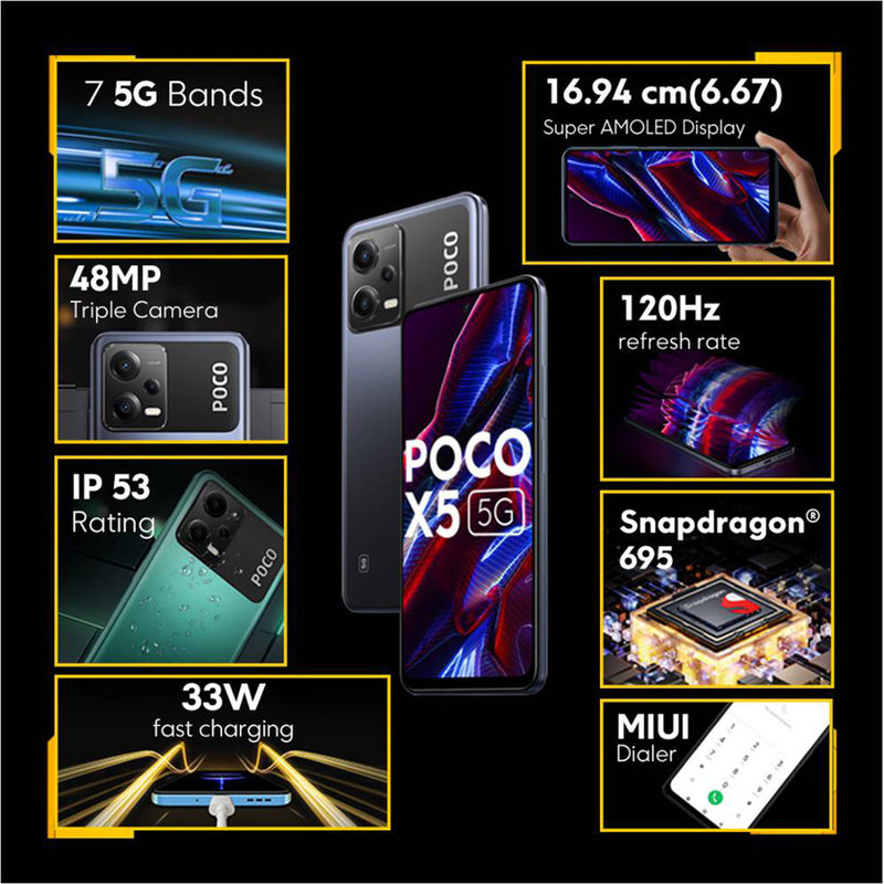 POCO X5 5G SMARTPHONE (6GB RAM 128GB STORAGE)