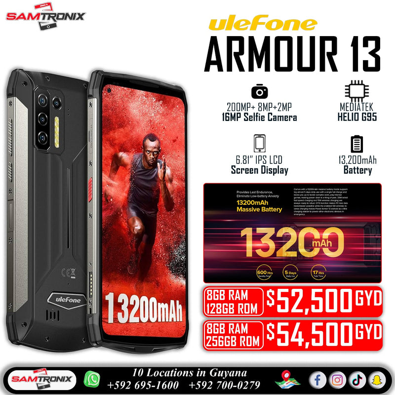 ULEFONE POWER ARMOR 13 (8GB RAM 256GB STORAGE)