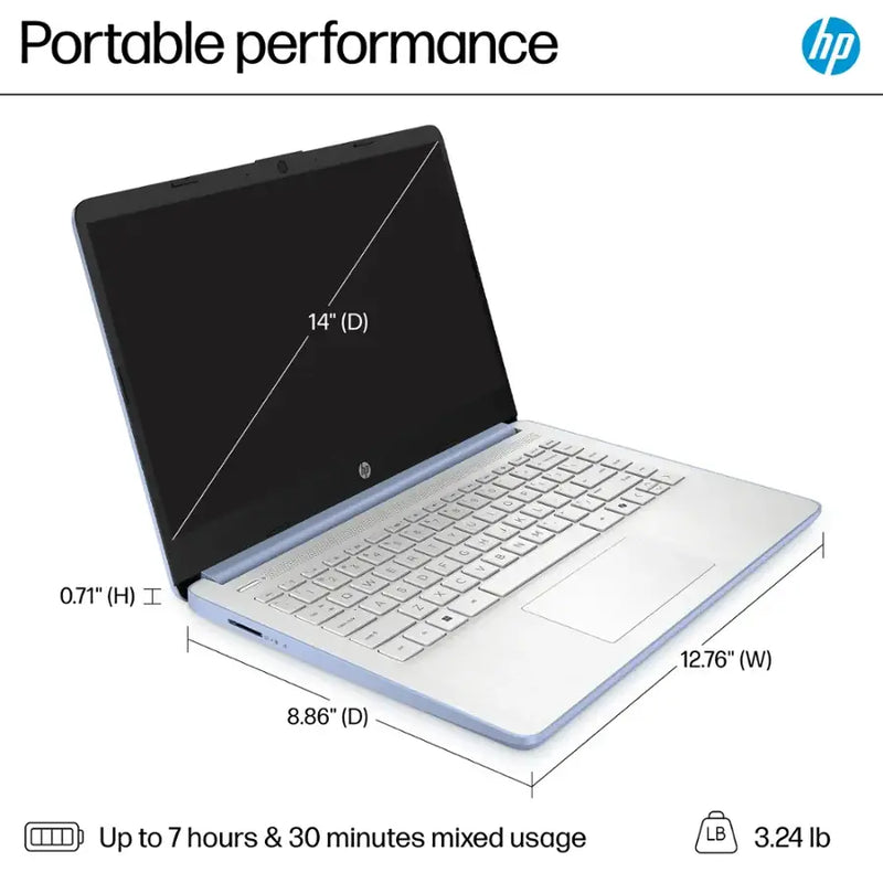 HP-14" Intel N1500 Laptop (4GB RAM 128GB STORAGE) - DQ6012DX
