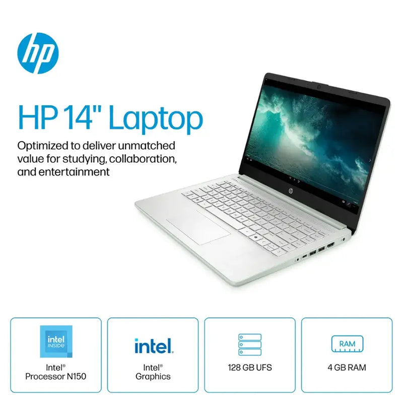HP-14" Intel N1500 Laptop (4GB RAM 128GB STORAGE) - DQ6013DX