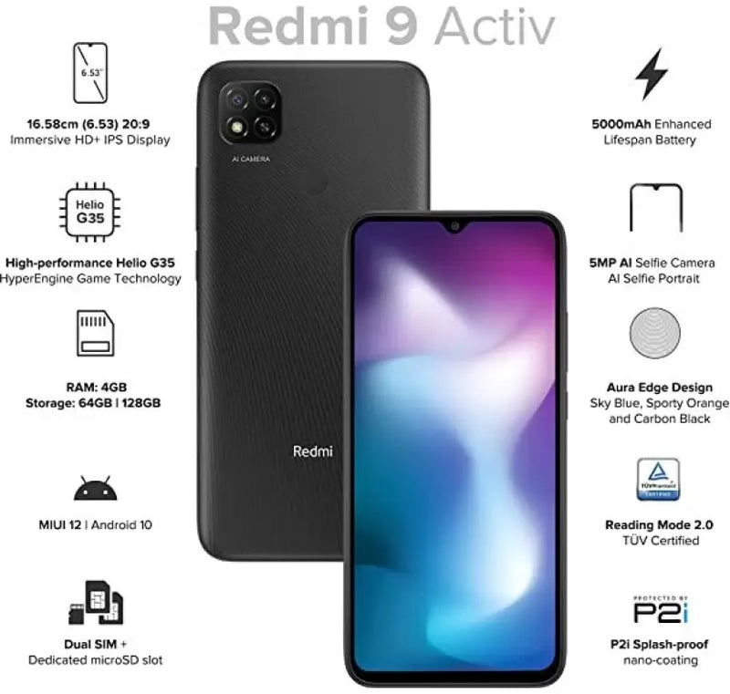 REDMI 9 ACTIV (6GB RAM 128GB STORAGE)