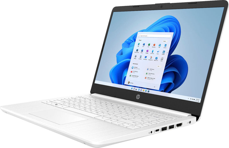 HP 14" Intel Celeron Laptop (4GB RAM 64GB eMMC), Snowflake White - DQ0052DX