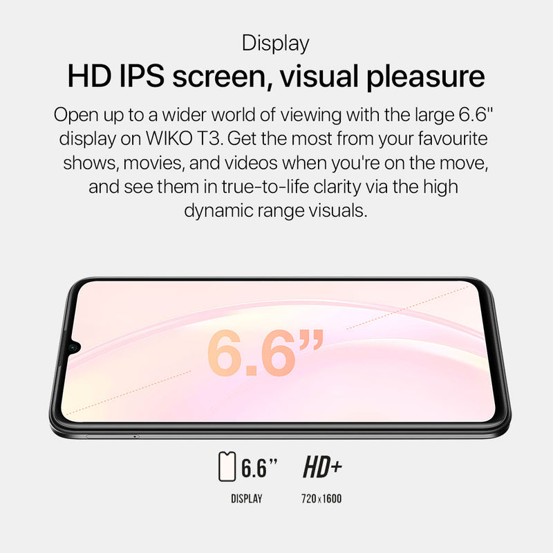 WIKO T3 (4GB RAM 128GB STORAGE)