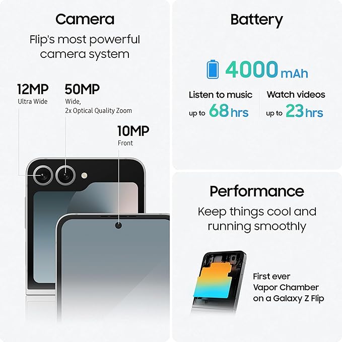 SAMSUNG GALAXY Z FLIP 6 (8GB RAM 256GB STORAGE)